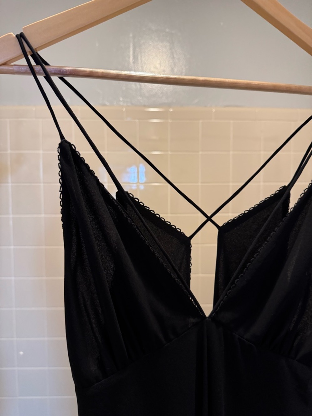 🖤 Women’s Forever 21 Sheer Black Strappy Maxi Dress with Slit 🖤 - Picture 9 of 13